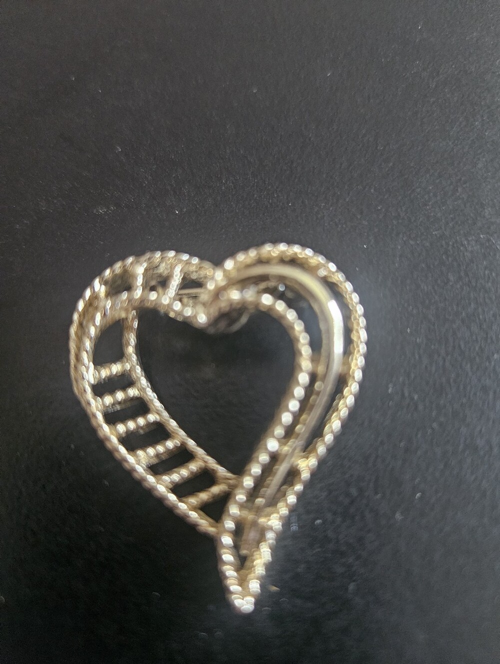 Gold Heart Drop Pendant Necklace - Elegant Layered Heart